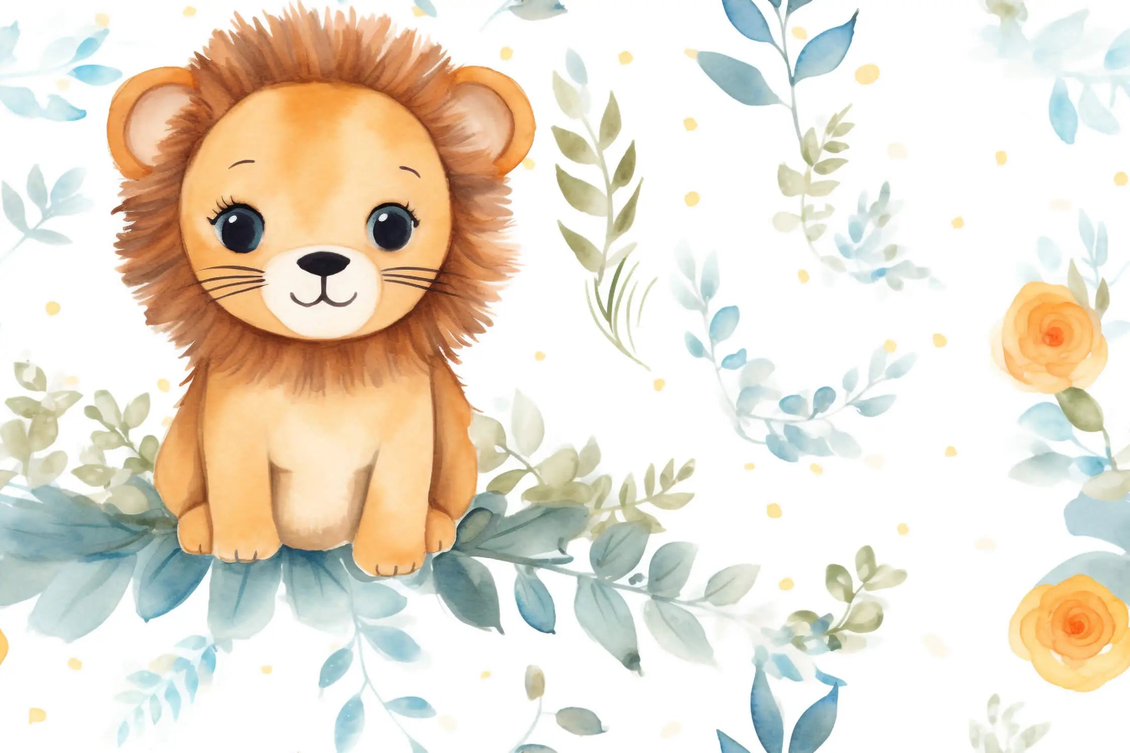 Papier Peint Enfant Frere Lion