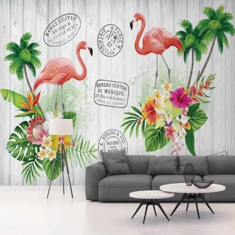 Pink Flamingo Postcard Wallpaper - Second Image