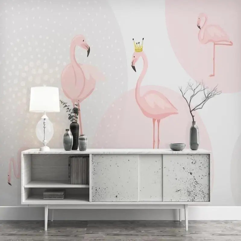 Papier Peint Flamant Rose Pas Cher