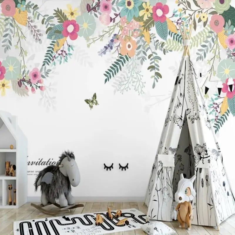 Floral Wallpaper for Girls Room - Second Image