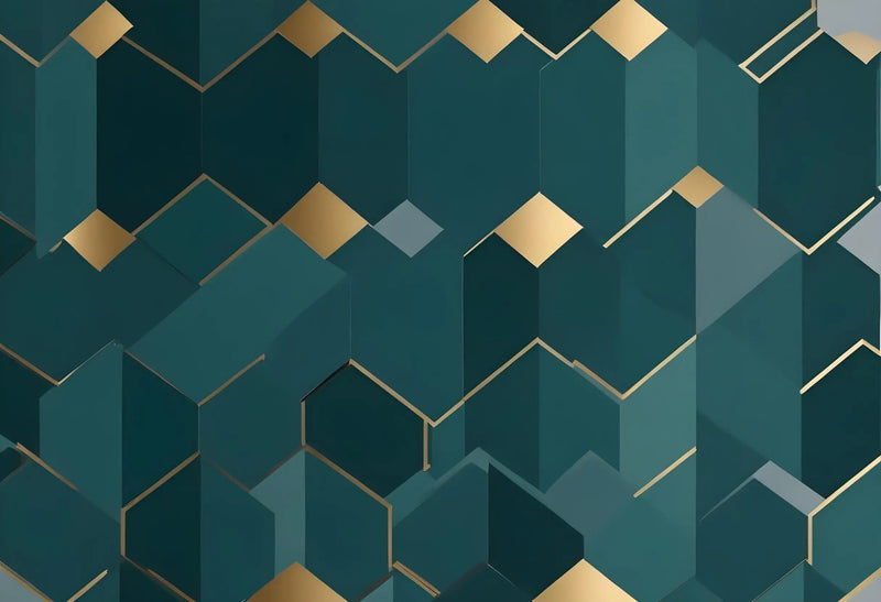 Geometric Golden Duck Egg Wallpaper