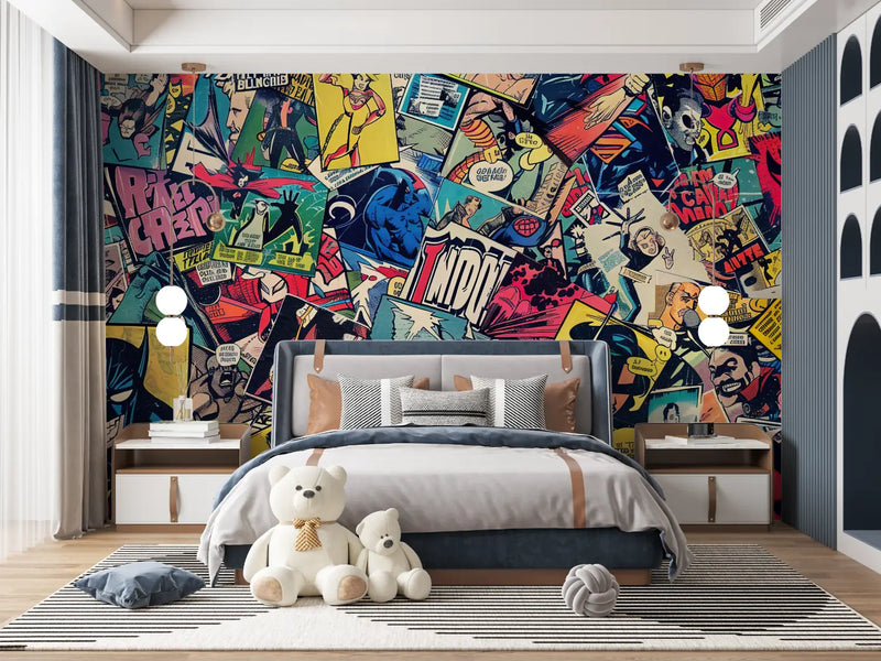 Papier Peint Graffiti Bd Tendance - tapisseries murale