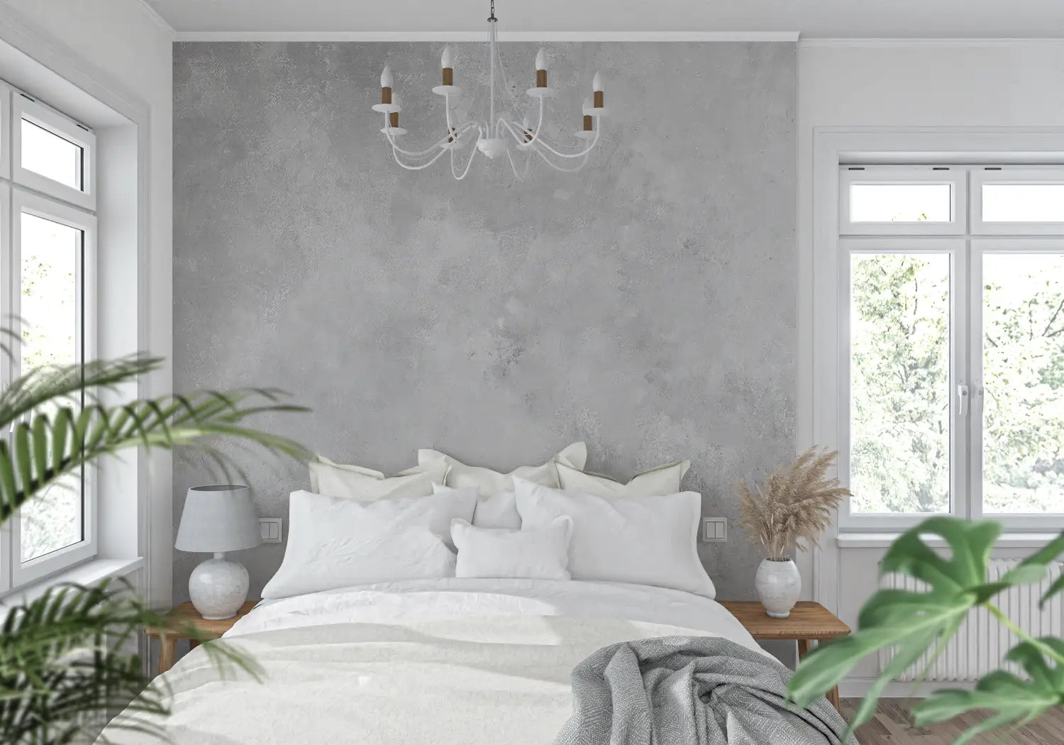 Papier Peint Gris Clair Salle A Manger - tendance mur