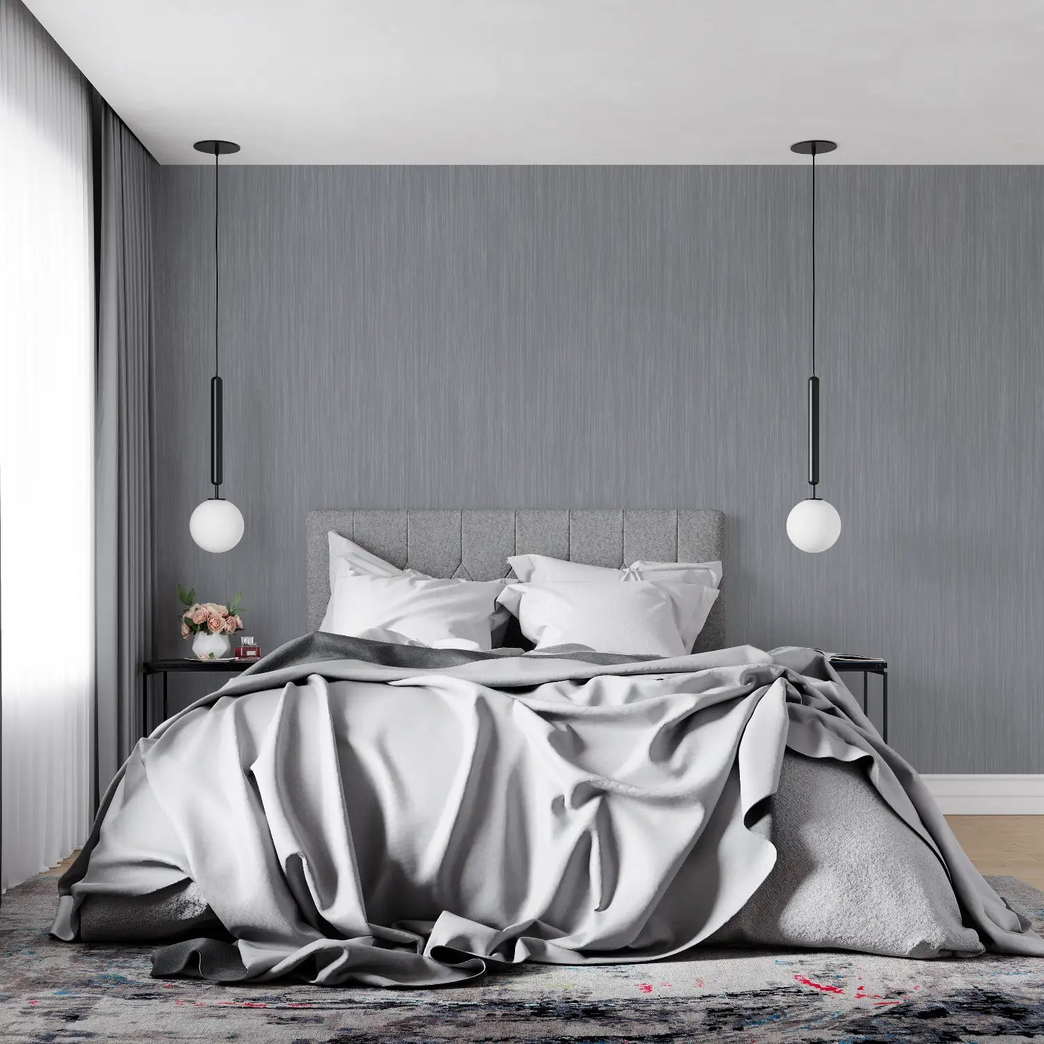 Papier Peint Gris Metal - tendance mur