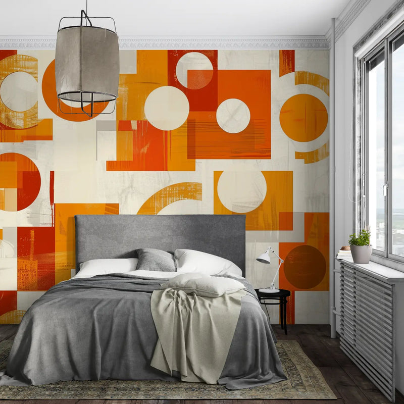 Papier Peint Jaune Orange - mural