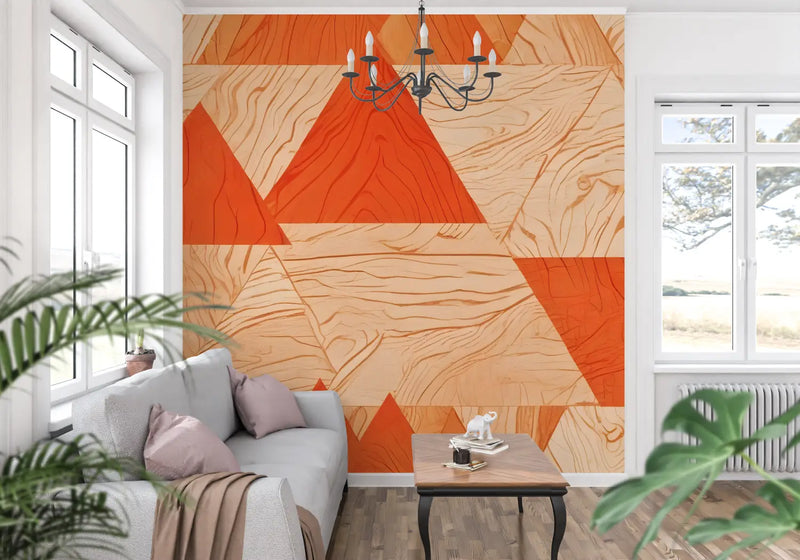 Papier Peint Motif Orange - tapisserie