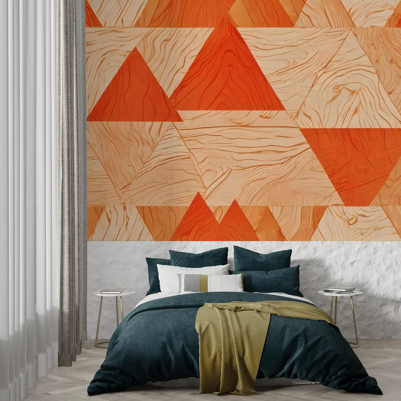 Papier Peint Motif Orange - panoramique-mur