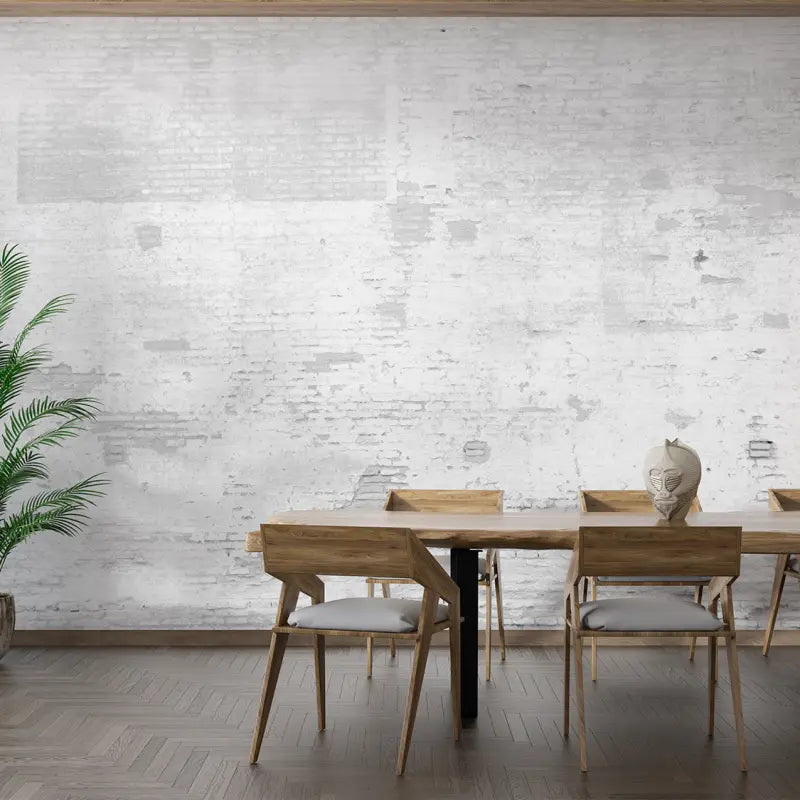 Papier Peint Mur Brique Blanc