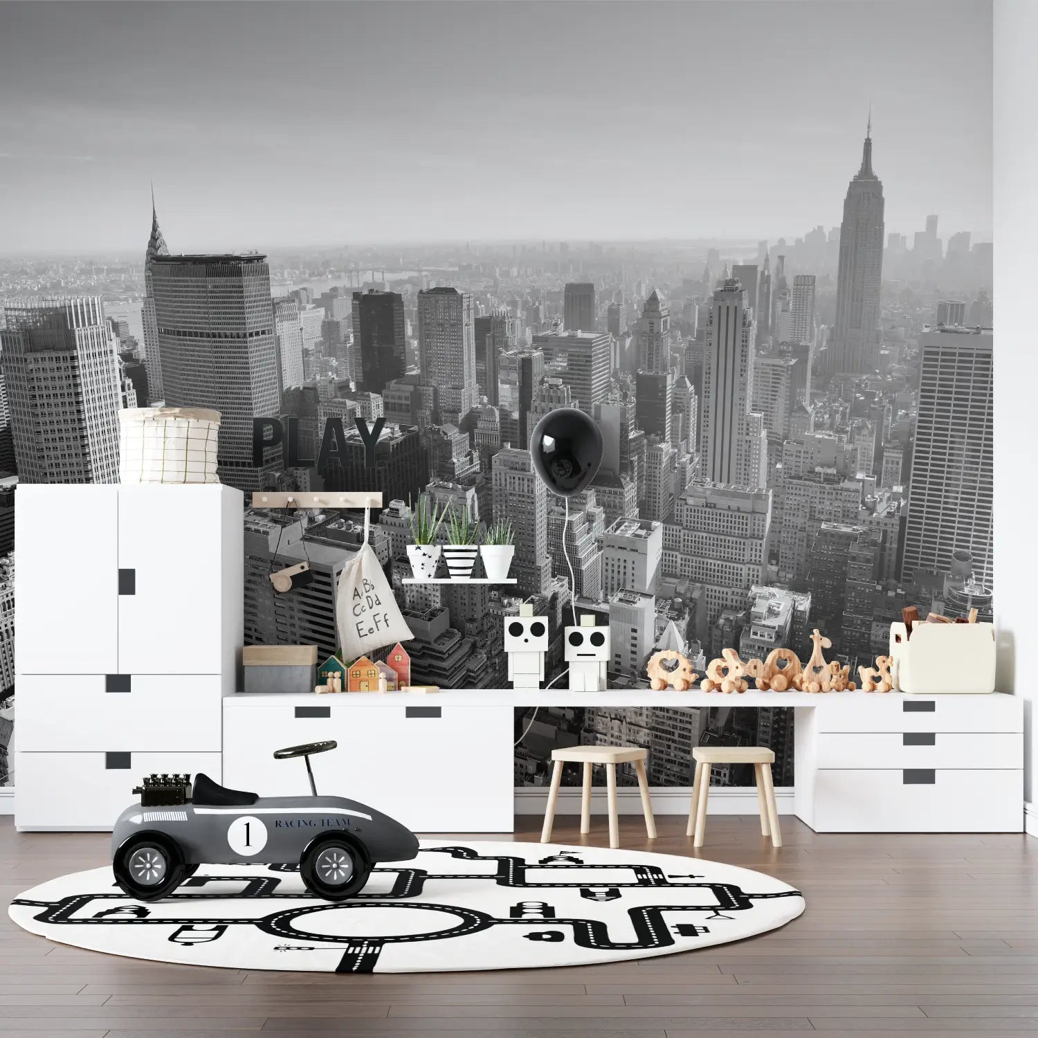 Papier Peint New York Chambre Ado - tapisseries murale