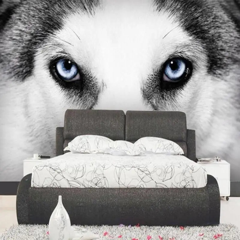 Papier Peint Noir et Blanc Husky