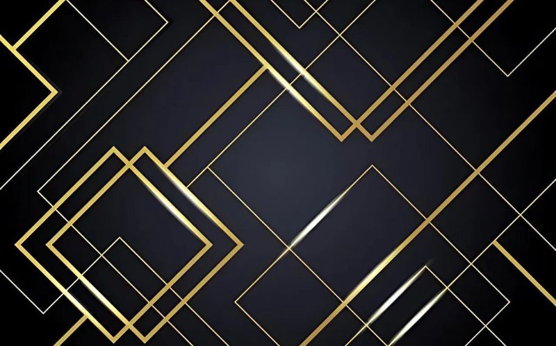 Black and Gold Geometric Wallpaper