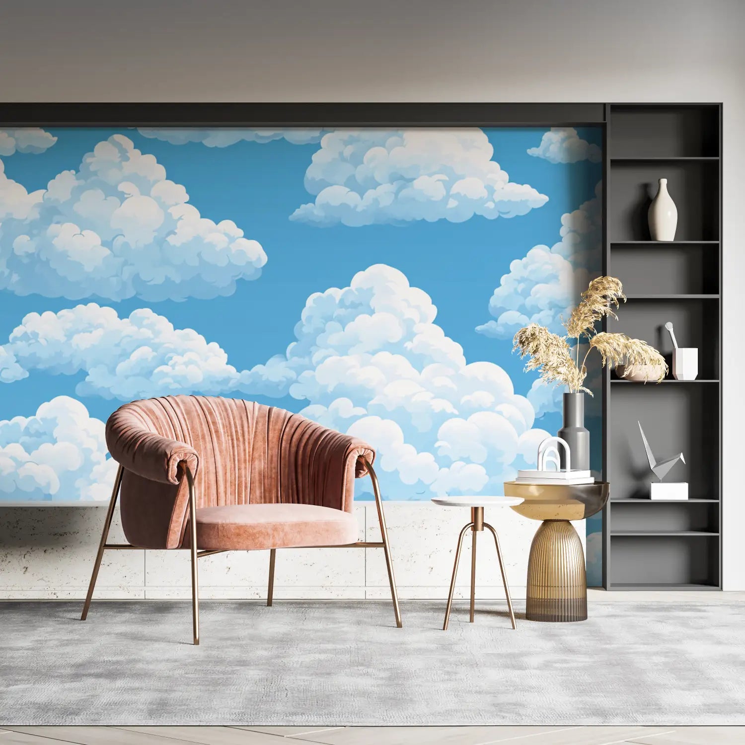 Papier Peint Nuage Bleu - pano mural