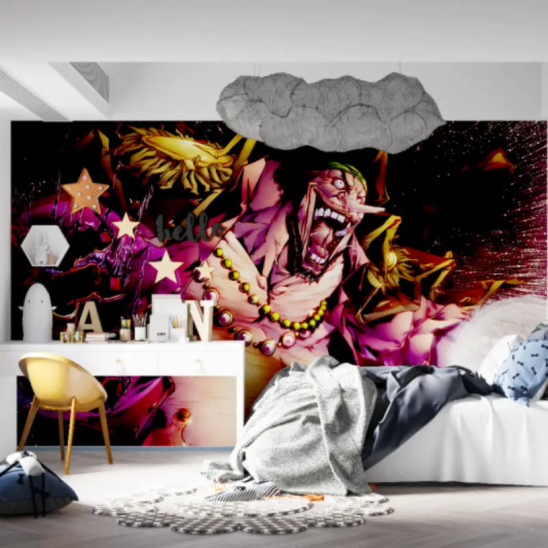 Papier Peint One Piece Barbe Noire Mural - manga hero