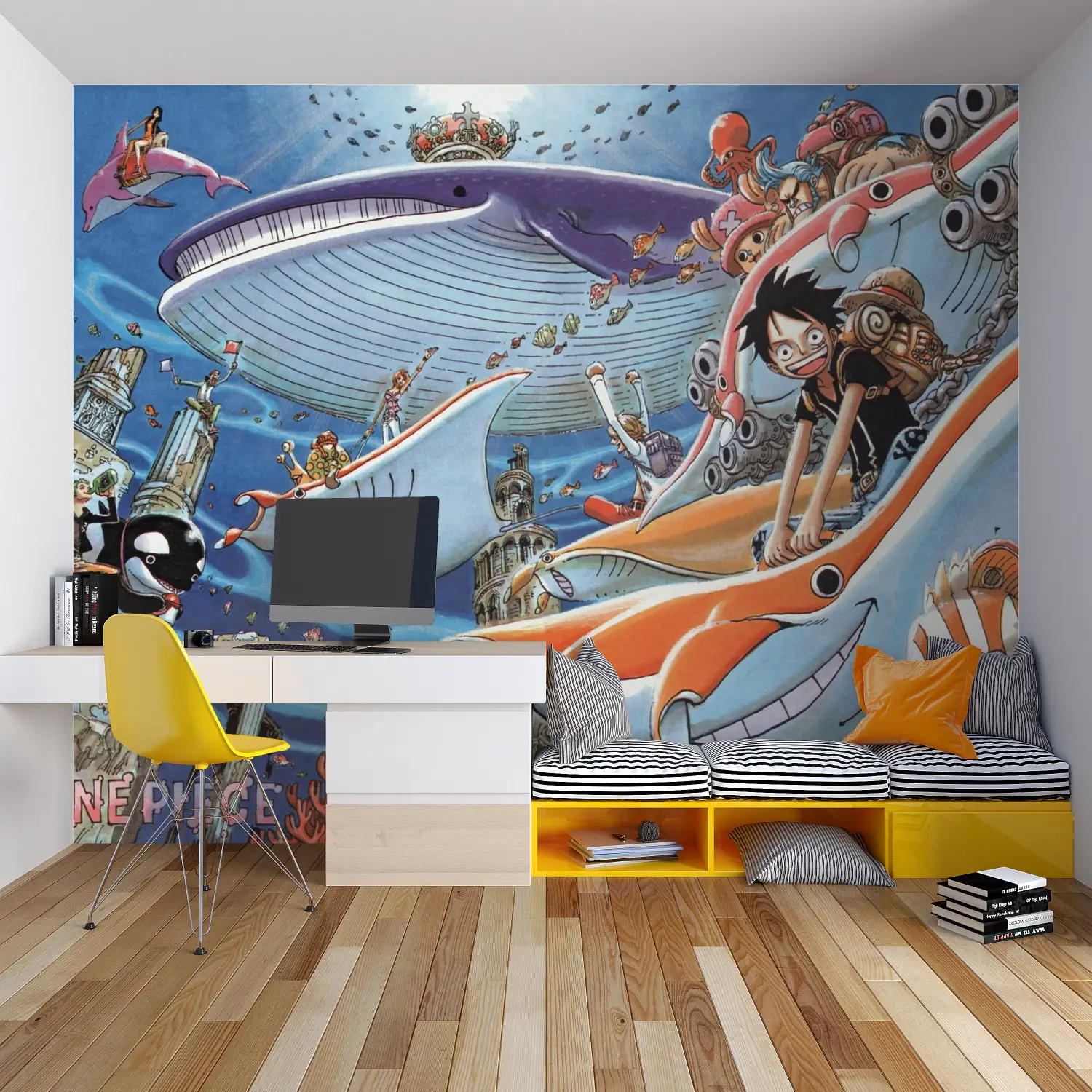 Papier Peint One Piece Île Des Hommes-Poissons - chambre spiderman