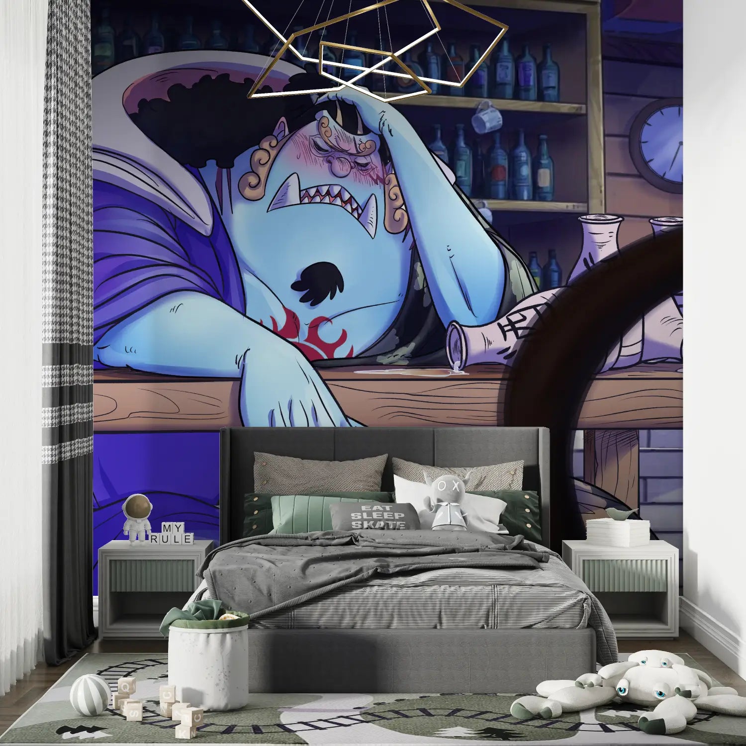 Papier Peint One Piece Jinbe Dormeur - panoramique garçon