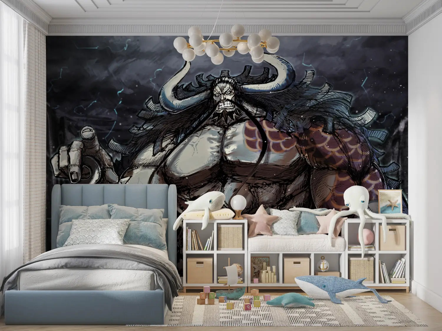 Papier Peint One Piece Kaido - mur chambre panoramique