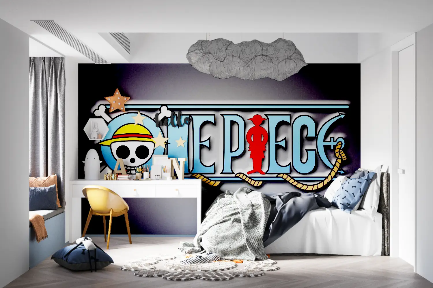 Papier Peint One Piece Logo - mur panoramique