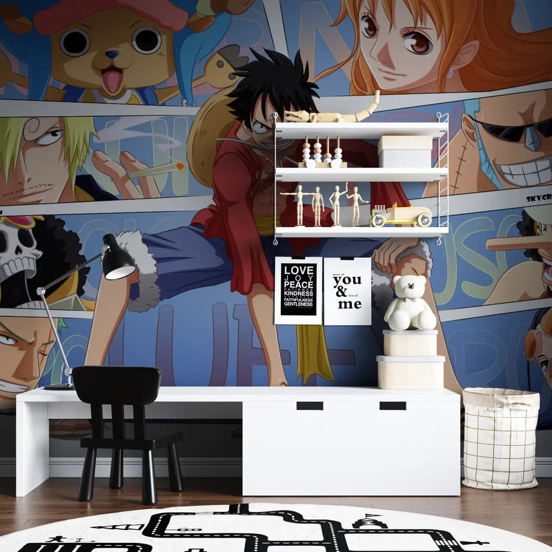 Papier Peint One Piece Mural - chambre garçon lit