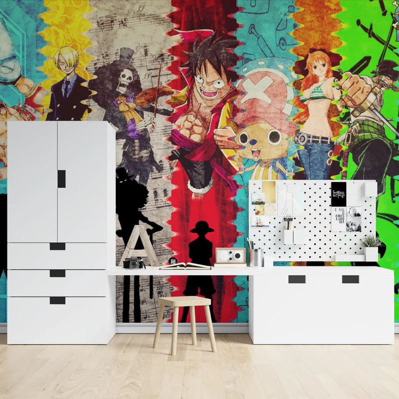 Papier Peint One Piece Personnages - tapisserie hero