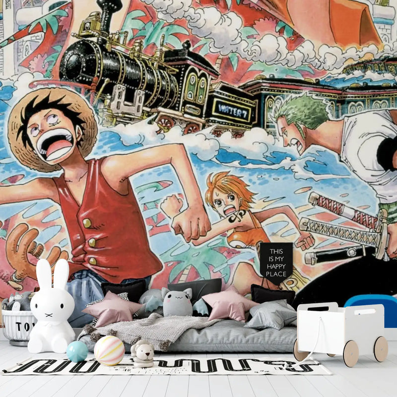 Papier Peint One Piece Water 7 - chambre de garçon