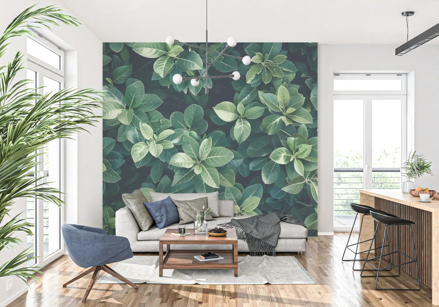 Groene planten behang - Second Image