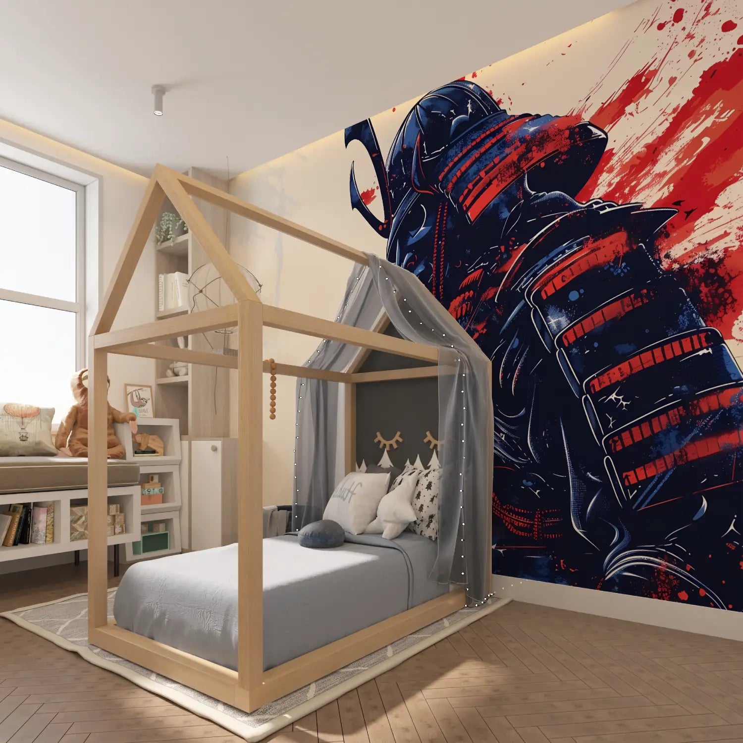 Papier Peint Samourai Coloré - chambre spiderman