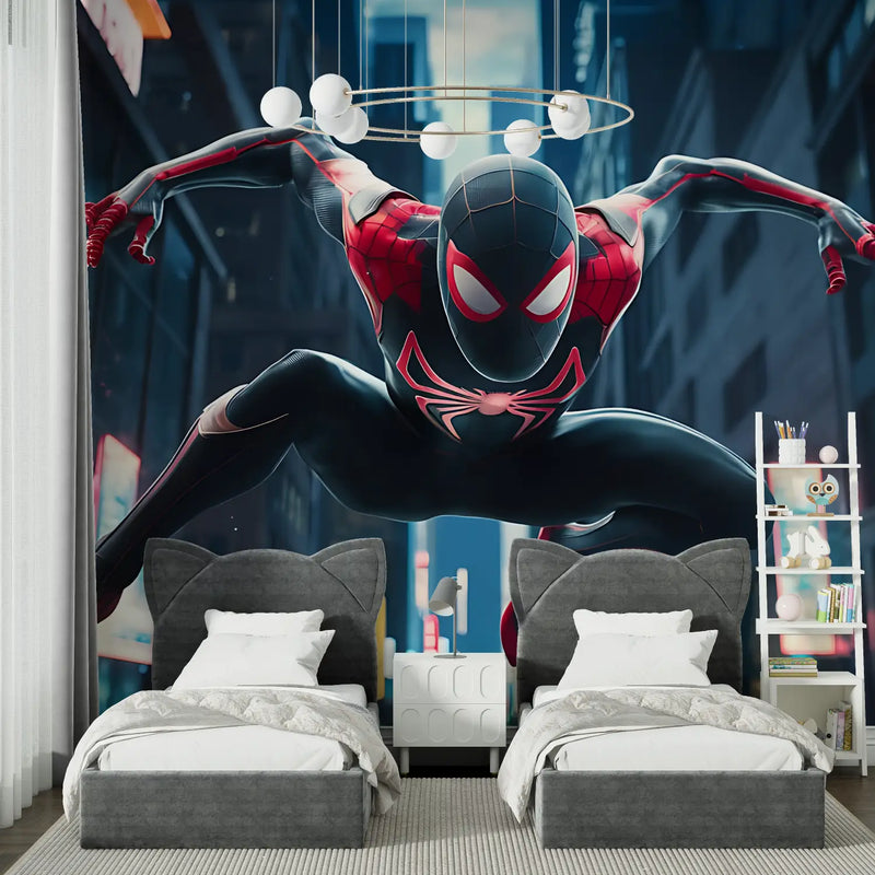 Papier Peint Spiderman Futuriste - tapisserie spiderman