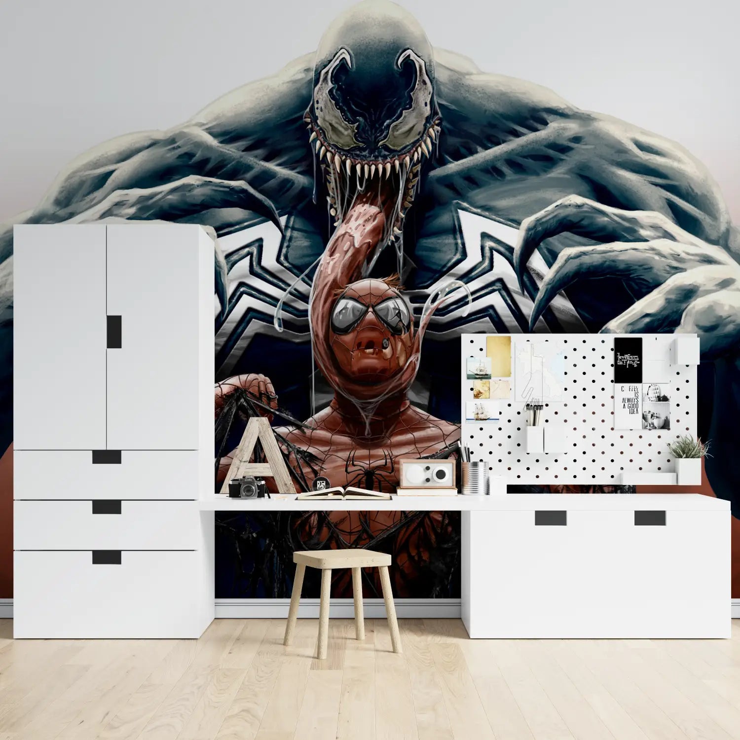 Papier Peint Spiderman Gros Venom - tapisserie spiderman