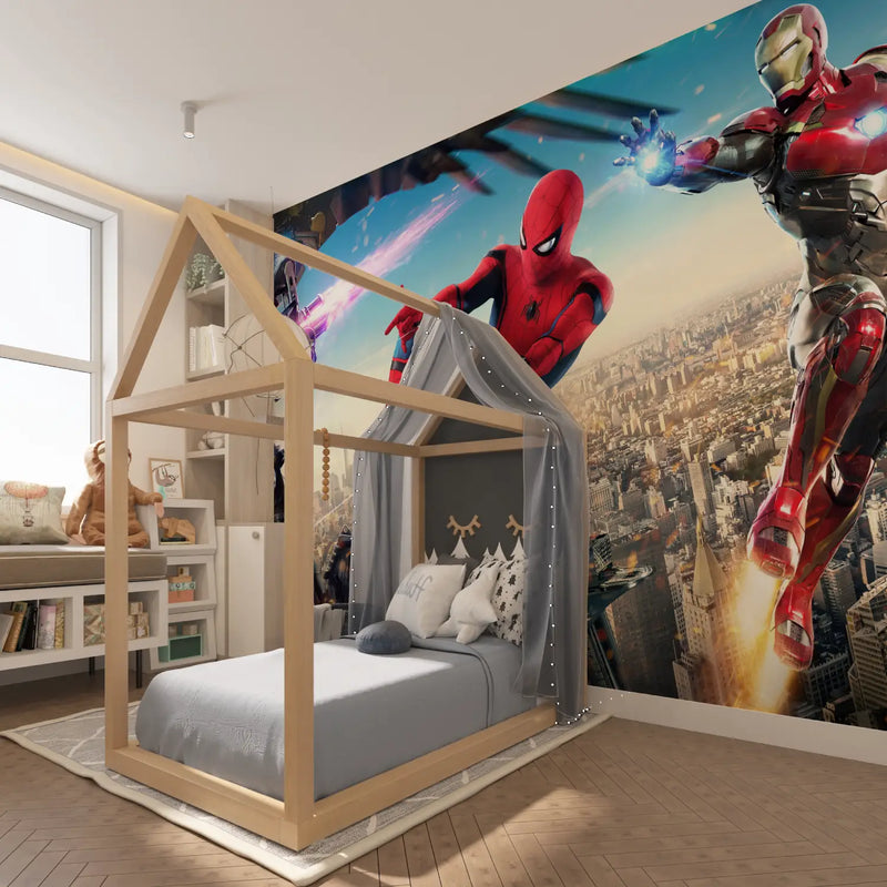 Papier Peint Spiderman Homecoming - tapisserie garçon