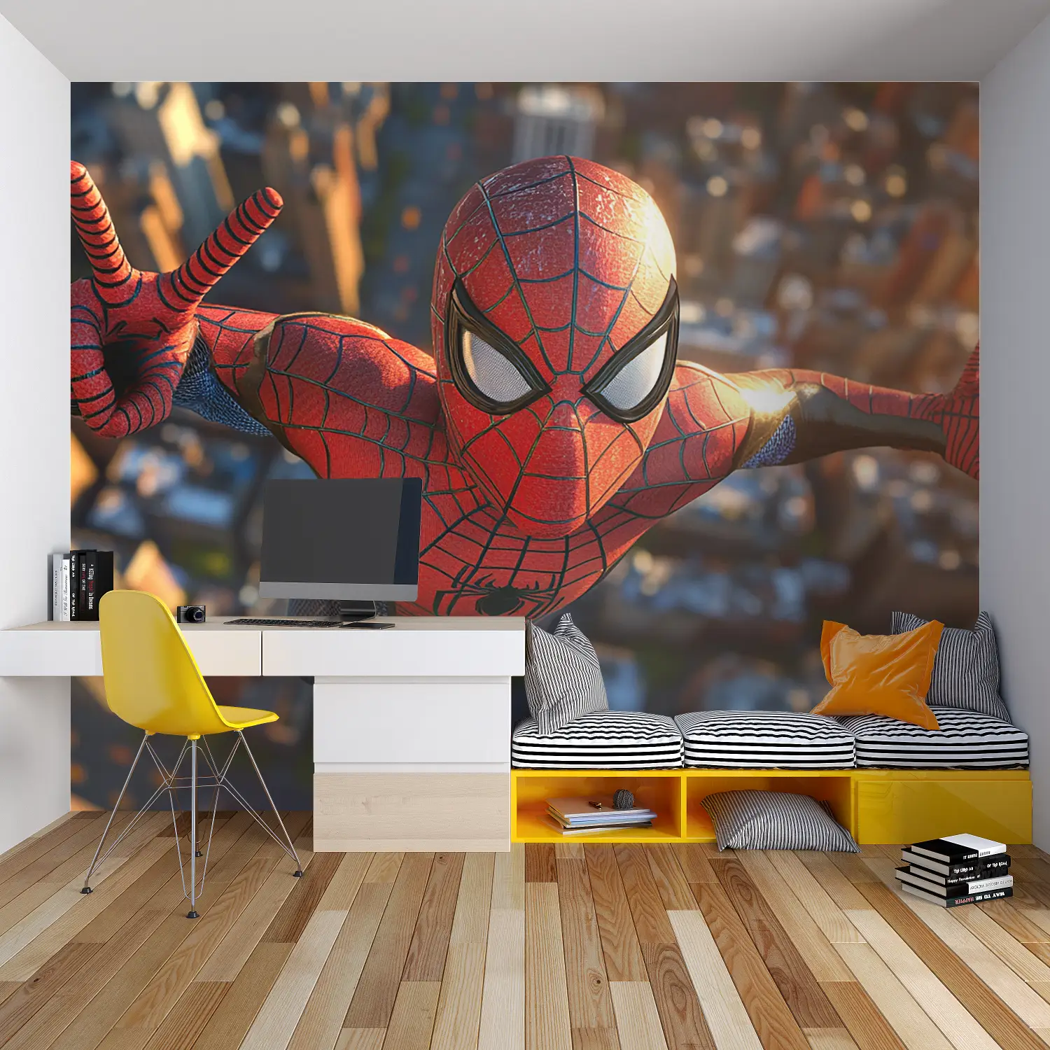 Spiderman Trompe l'Oeil-Hintergrundbild - Second Image