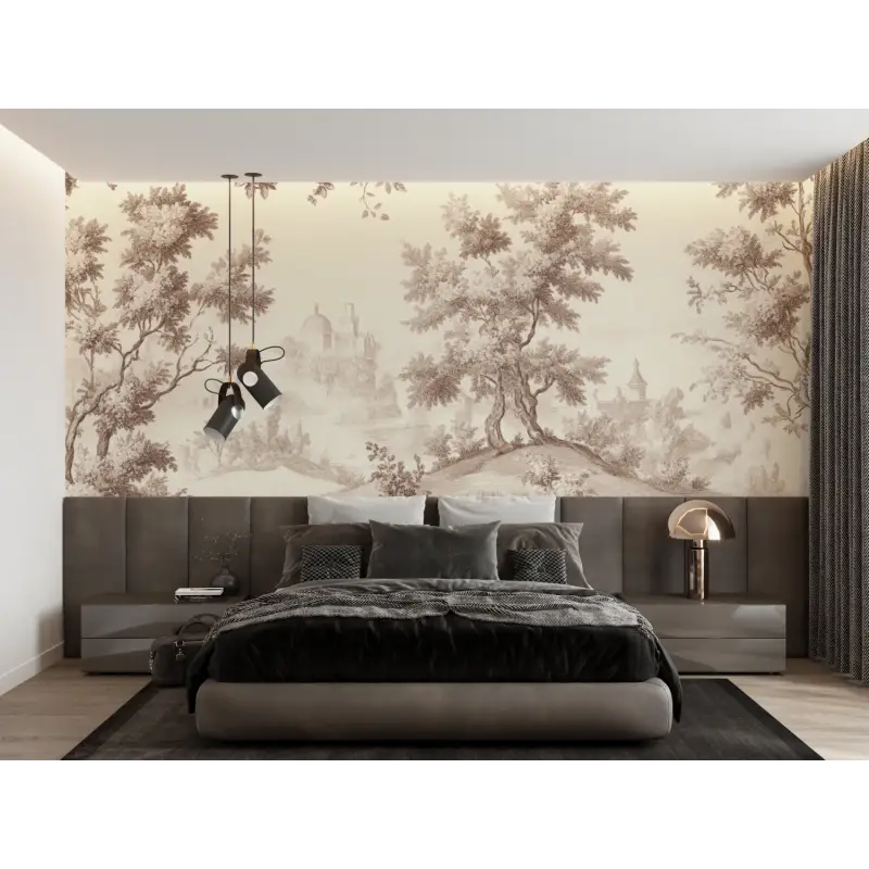 Toile De Jouy Flou Wallpaper - Second Image