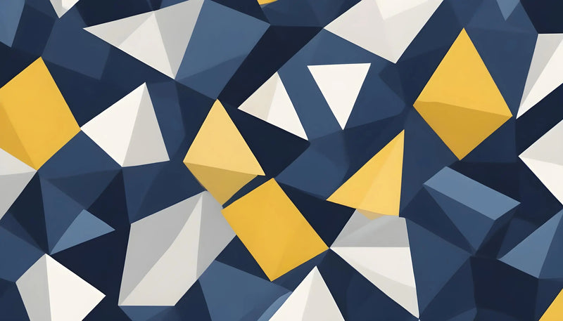 Blue Yellow Triangle Wallpaper