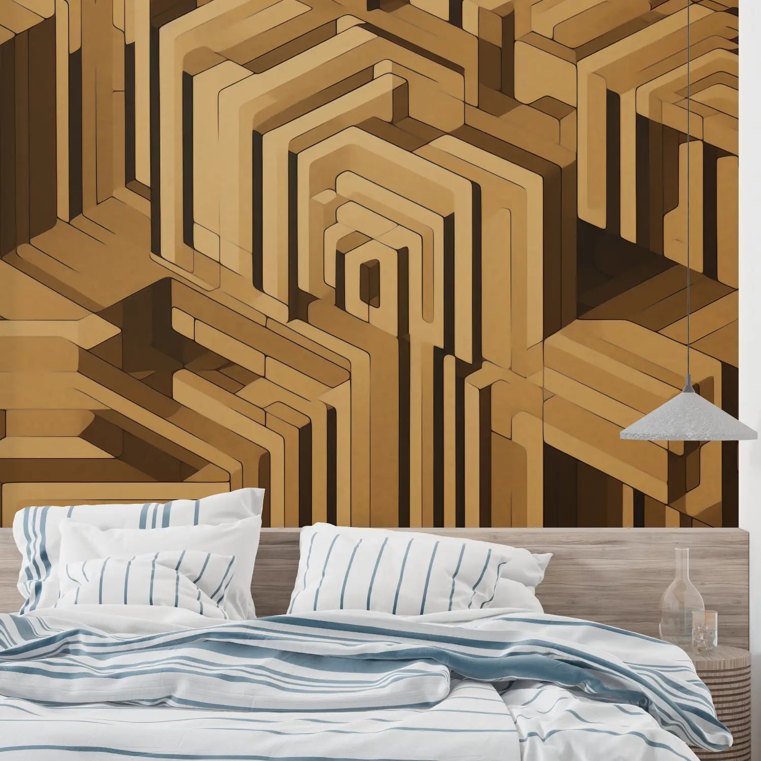 Trompe L Oeil Wood Wallpaper - Second Image