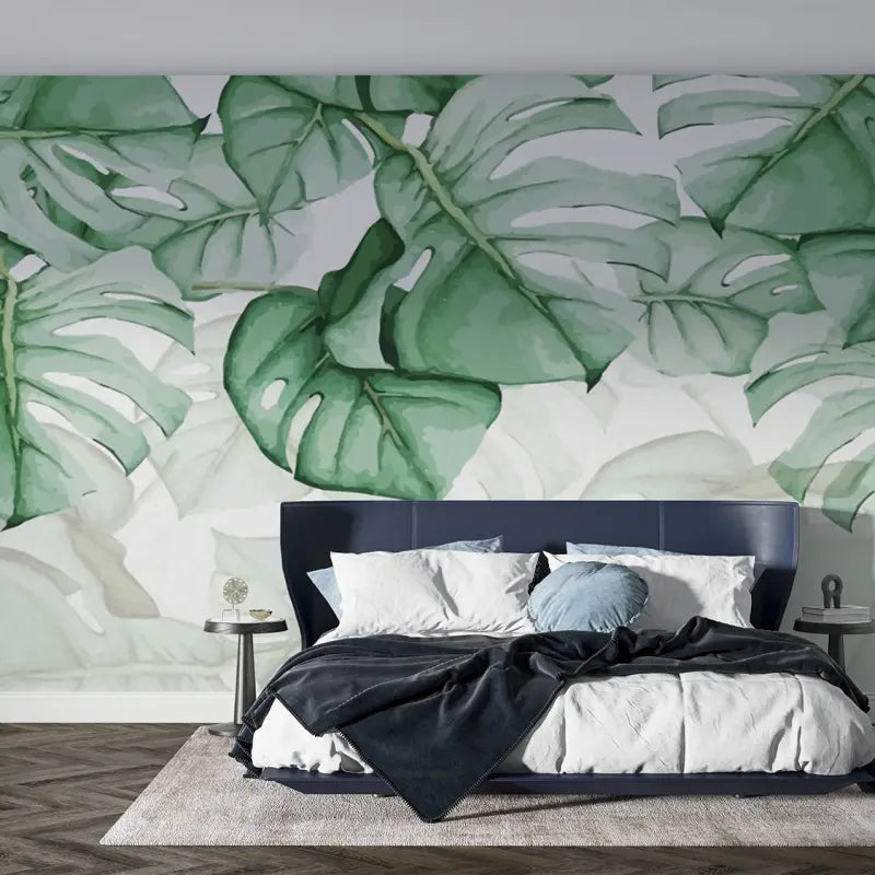 Green Foliage Non-Woven Wallpaper - Second Image