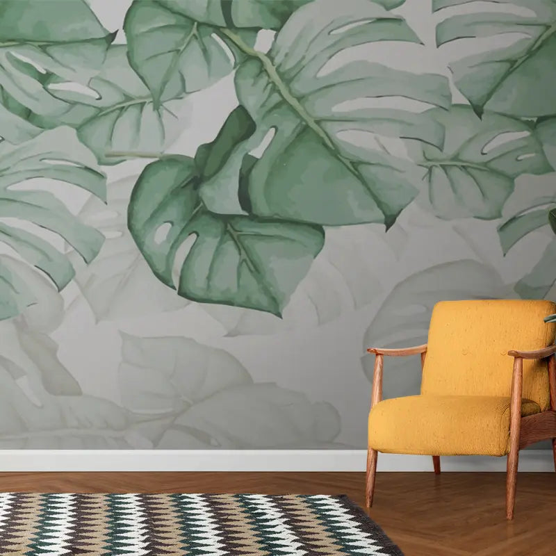 Green Foliage Non-Woven Wallpaper - Second Image