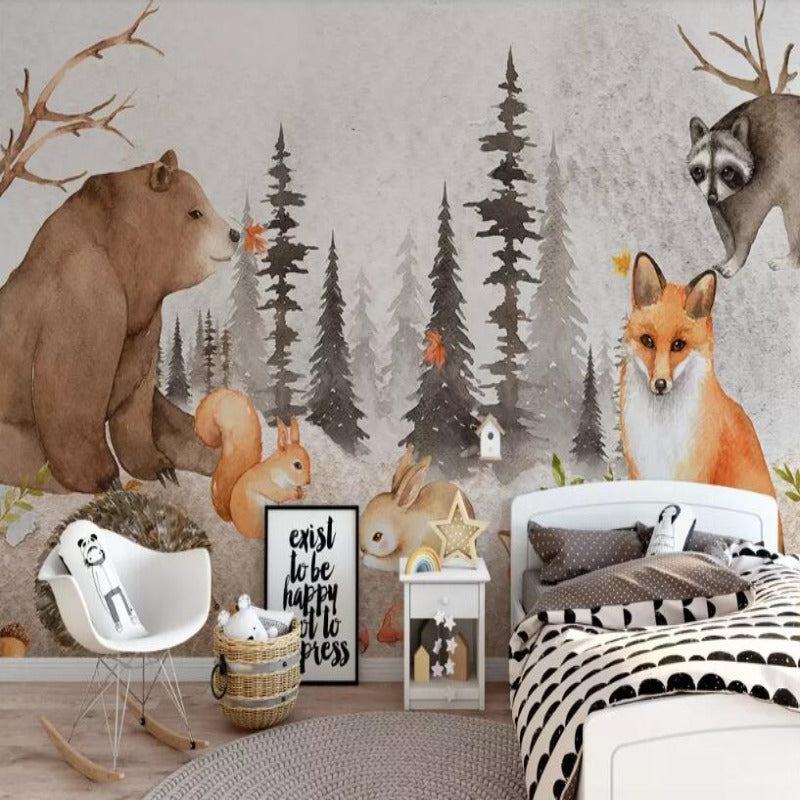 Papier Peint Animaux <br/> Forêt Sauvage