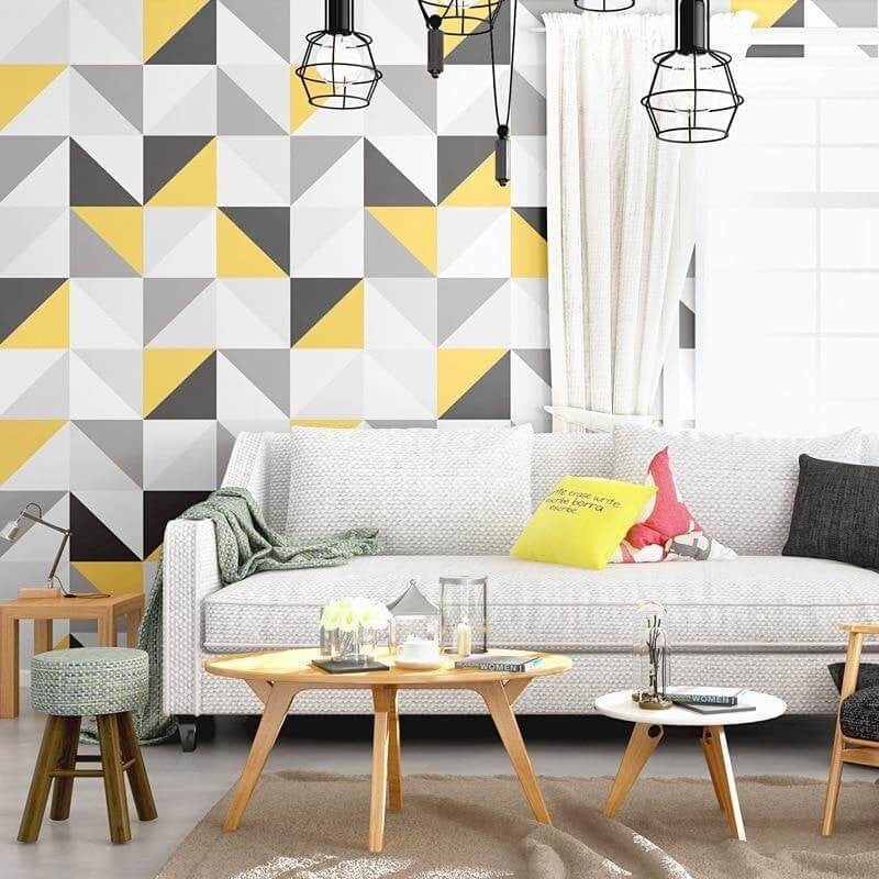 Papier Peint Scandinave Jaune