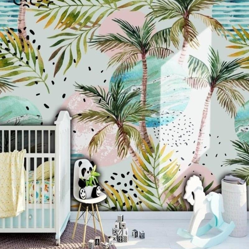 Papier Peint Tropical Chambre Fille