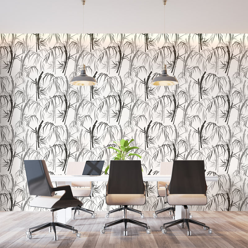 Black and White Bamboo Wallpaper